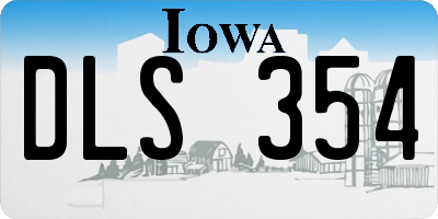 IA license plate DLS354