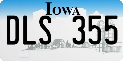 IA license plate DLS355