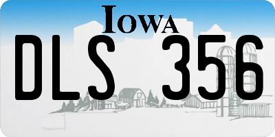 IA license plate DLS356