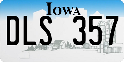 IA license plate DLS357