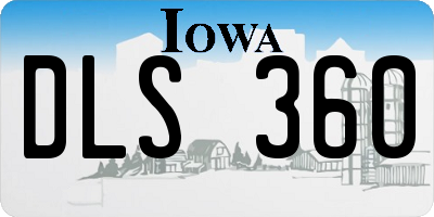 IA license plate DLS360