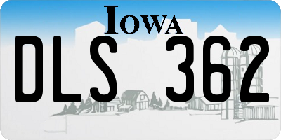 IA license plate DLS362