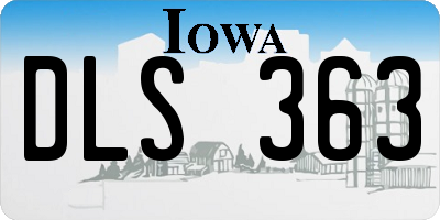IA license plate DLS363