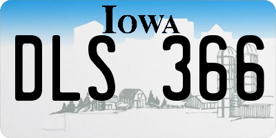 IA license plate DLS366