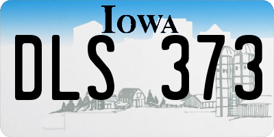 IA license plate DLS373