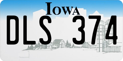 IA license plate DLS374