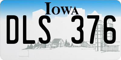 IA license plate DLS376