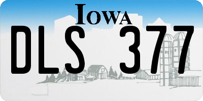 IA license plate DLS377