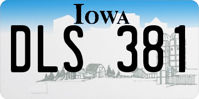 IA license plate DLS381