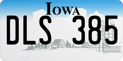IA license plate DLS385