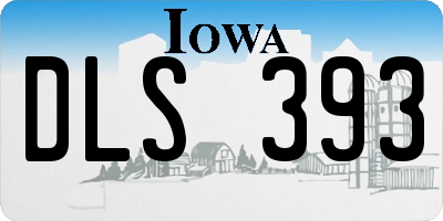 IA license plate DLS393