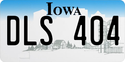IA license plate DLS404