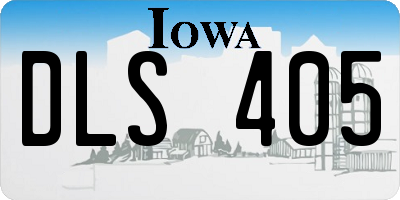 IA license plate DLS405