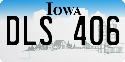 IA license plate DLS406