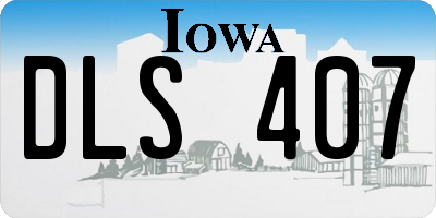 IA license plate DLS407
