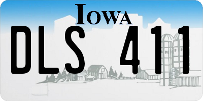 IA license plate DLS411