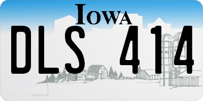 IA license plate DLS414