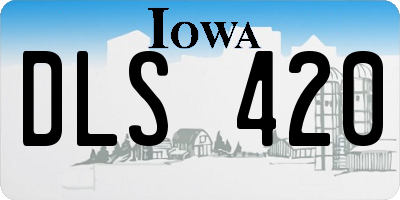 IA license plate DLS420