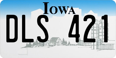 IA license plate DLS421