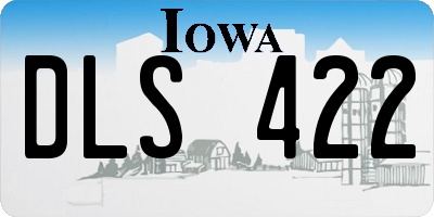 IA license plate DLS422