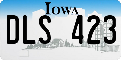 IA license plate DLS423