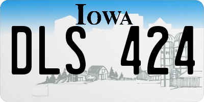 IA license plate DLS424