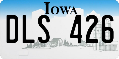 IA license plate DLS426
