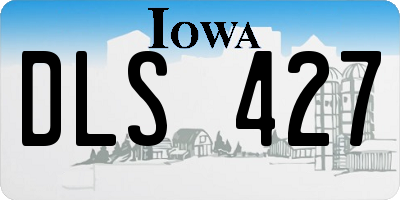 IA license plate DLS427