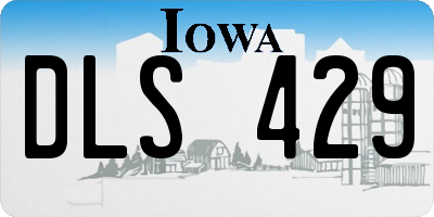 IA license plate DLS429