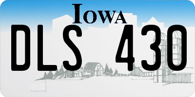 IA license plate DLS430
