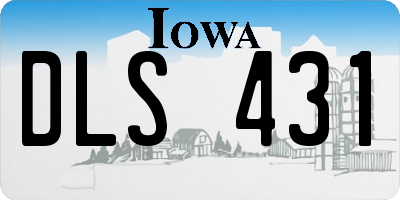 IA license plate DLS431
