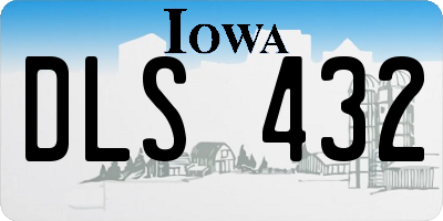 IA license plate DLS432