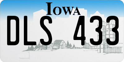 IA license plate DLS433