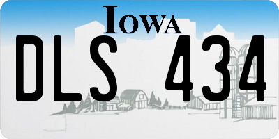 IA license plate DLS434