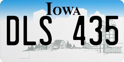 IA license plate DLS435