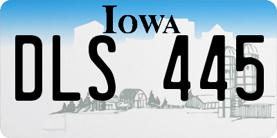 IA license plate DLS445