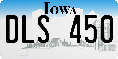 IA license plate DLS450