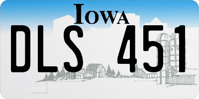 IA license plate DLS451