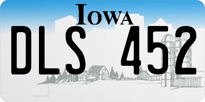 IA license plate DLS452