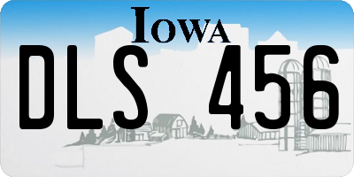 IA license plate DLS456