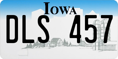 IA license plate DLS457