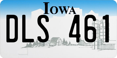 IA license plate DLS461