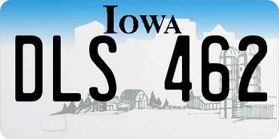 IA license plate DLS462