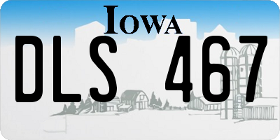 IA license plate DLS467