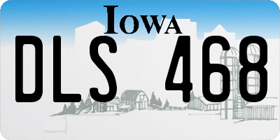 IA license plate DLS468