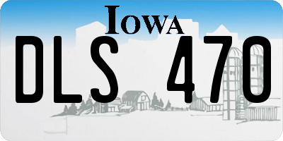 IA license plate DLS470