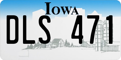 IA license plate DLS471