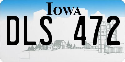 IA license plate DLS472