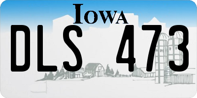 IA license plate DLS473