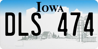 IA license plate DLS474
